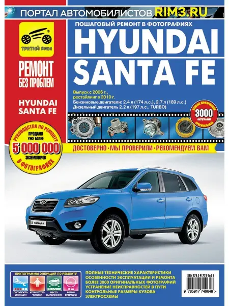 ТРЕТИЙ РИМ Книга по ремонту и эксплуатации автомобиля Hyundai Santa Fe