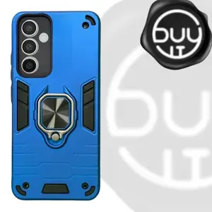Чехол с кольцом Samsung S23 FE (S711) (6.4") синий, противоударный