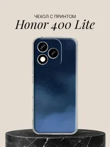 Чехол на Honor 400 Lite с принтом Звёздное небо в синих тонах
