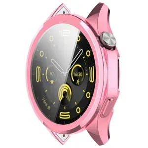 Чехол/защита силиконовая для huawei watch GT4 розовый 46 мм