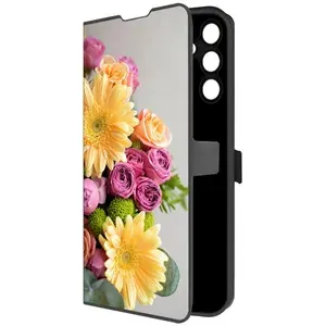 Чехол-книжка Krutoff Eco Book для Samsung Galaxy A15 4G (A155) Букет (черный)