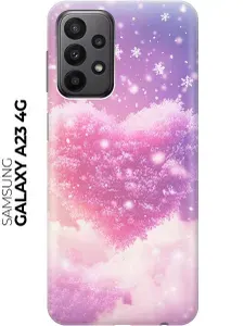 Силиконовый чехол на Samsung Galaxy A23 4G с принтом "Пушистое сердце"