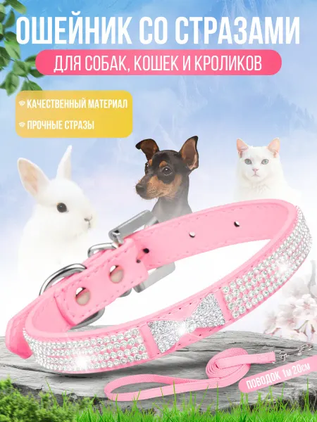 IBEO Кожаный ошейник для собак мелких пород