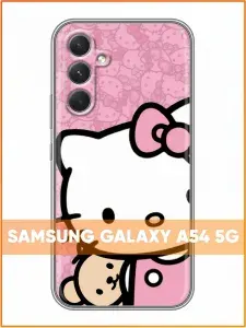 Чехол для Samsung Galaxy A54 5G с принтом Хеллоу китти