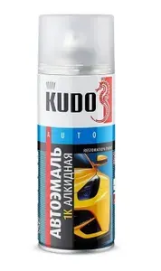 KUDO Краска-аэрозоль автомобильная черная 601 520 мл (РОССИЯ)