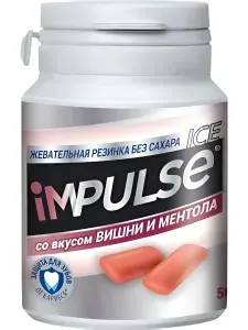 Impulse ICE жевательная резинка со вкусом Вишни и ментола, без сахара, 56гр
