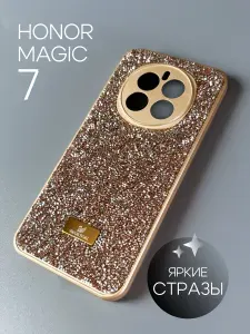 Чехол Swarovski для Honor Magic 7 золотой