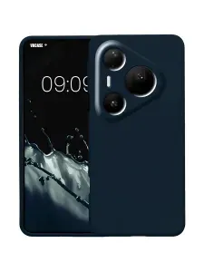 Силиконовый чехол для HUAWEI Pura 80 Pro / Хуавей Пура 80 Про, soft touch с подкладкой из микрофибры, синий