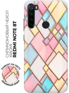 Чехол на Xiaomi Redmi Note 8T с принтом "Мозаика ромбов"