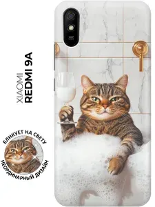 Силиконовый чехол на Xiaomi Redmi 9A с принтом "Лорд Кот"
