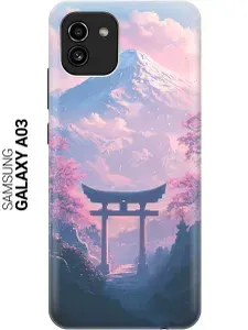Силиконовый чехол на Samsung Galaxy A03 с принтом "Тории и горы"