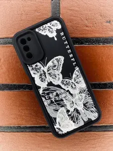 Чехол черный с принтом на Samsung a03s ( самсунг а03эс )
