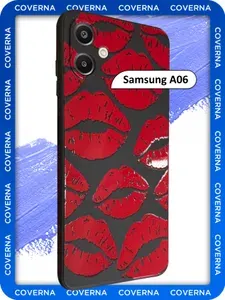 Чехол силиконовый с рисунком поцелуй на Samsung A06 для Самсунг А06