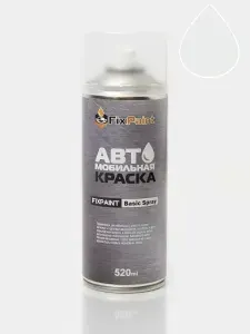 Краска GEELY, код A08, GL4008, цвет CRYSTAL WHITE, автомобильная эмаль FixPaint Spray в аэрозольном баллончике 520 мл