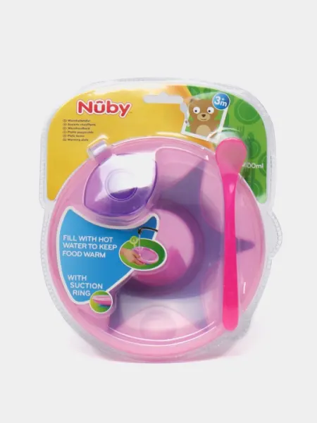 Термотарелка с ложкой Nuby ID5342