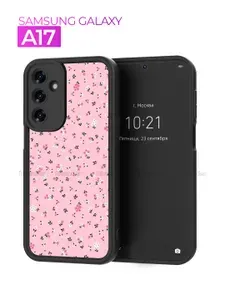 Чехол на Samsung Galaxy A17 / Самсунг А17 с принтом, Розовый цветочный style