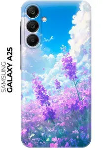 Силиконовый чехол на Samsung Galaxy A25 с принтом "Поле лаванды"