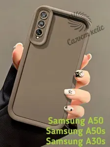 Коричневый чехол с бортом на Samsung a50 / a30s / a50s Самсунг а50 / а30эс / а50эс