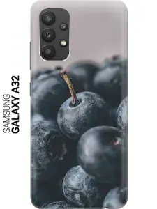 Силиконовый чехол на Samsung Galaxy A32 / Самсунг А32 с принтом "Голубика"