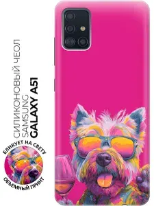 Силиконовый чехол на Samsung Galaxy A51 с принтом "Собачий денди"