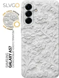 Силиконовый чехол на Samsung Galaxy A57 с принтом Серая элегантность, trn
