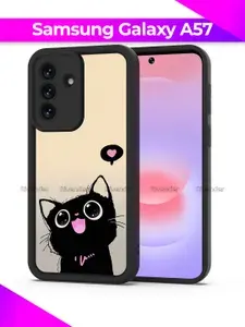 Чехол на Samsung Galaxy A57 / Самсунг Галакси А57 с принтом, Черный кот
