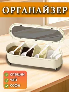 Контейнер для специй с разделителями 1 шт abs пластик