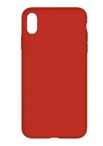 Чехол накладка для Apple iPhone XS Max Devia Nature Series Silicone Case красный силикон
