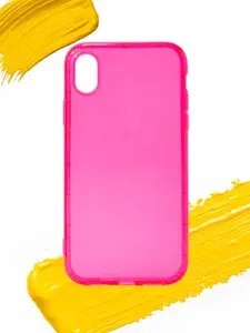 Чехол для Apple iPhone Xr / чехол на айфон хр прозрачный малиновый