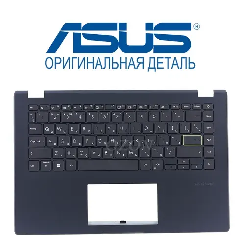 ASUS Клавиатура для ноутбука E410MA топкейс темно-синий, клавиши черные