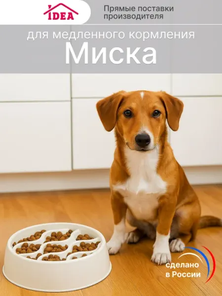 Idea Миска для медленного кормления для собак и кошек
