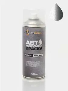 Краска NISSAN MICRA MARCH, код KY0, BRIGHT SILVER, автомобильная эмаль FixPaint Spray в аэрозольном баллончике 520 мл