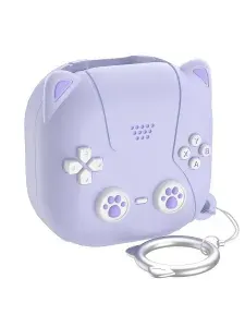 Чехол для наушников Samsung Galaxy серии Buds Модель Cute Cat светло-фиолетовый
