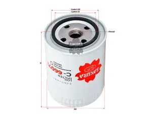 Sakura C66071 Фильтр масляный для автомобилей Газель,Соболь,Ниссан Караван, Уаз3160