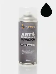 Краска HYUNDAI TUCSON, код EB, EBONY BLACK СОЛИД, автомобильная эмаль FixPaint Spray в аэрозольном баллончике 520 мл