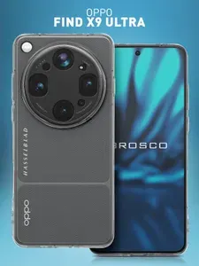 Чехол для OPPO Find X9 Ultra (Оппо Файнд Х9 Ультра) с защитой модуля камер, прозрачный ROSCO