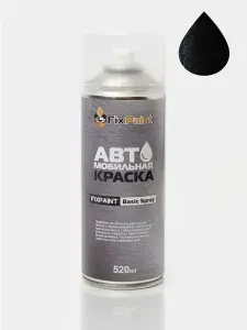 Краска HYUNDAI, код RB5, TIMELESS BLACK, автомобильная эмаль FixPaint Spray в аэрозольном баллончике 520 мл