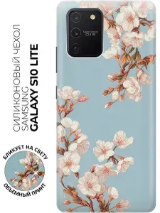 Силиконовый чехол на Samsung Galaxy S10 Lite с принтом "Вишнёвая дымка"