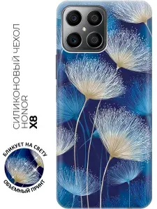 Чехол на Honor X8 с принтом "Вихрь семян одуванчика"