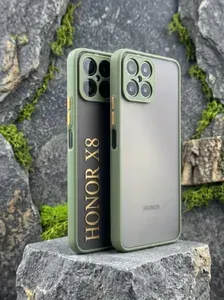 Чехол противоударный для Honor X8 матовый, с защитой камеры , Хаки