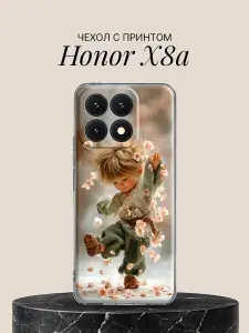 Чехол на Honor X8a с принтом Девочка с цветущей сакурой