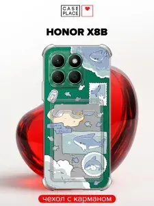 Чехол на Honor X8B (Хонор Х8B) с карманом кролик