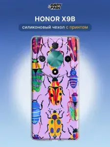 Чехол на Honor X9B с принтом Жуки поп-арт