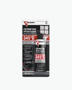 Герметик-прокладка высокотемпературный 42 гр KERRY черный нейтральный RTV SILICONE блистер