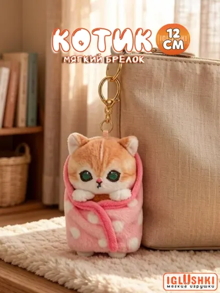 IGLUSHKI Мягкая игрушка брелок кот в костюме