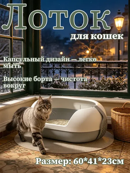 IKEA Лоток для кошек большой с бортами высокими,для мейн куна