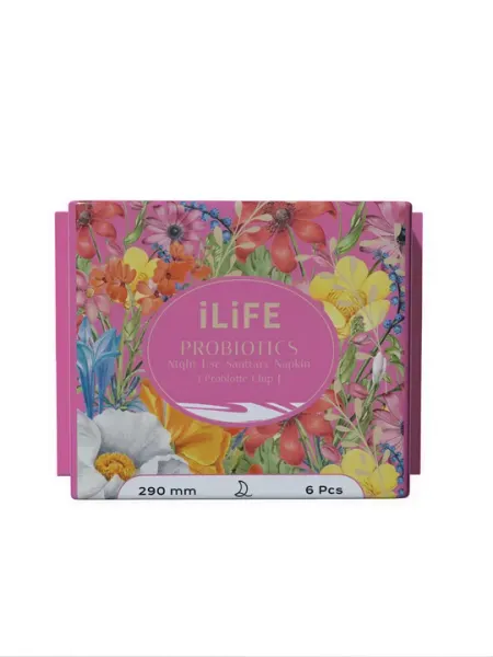 ILiFE Ночные гигиенические прокладки с пробиотиками