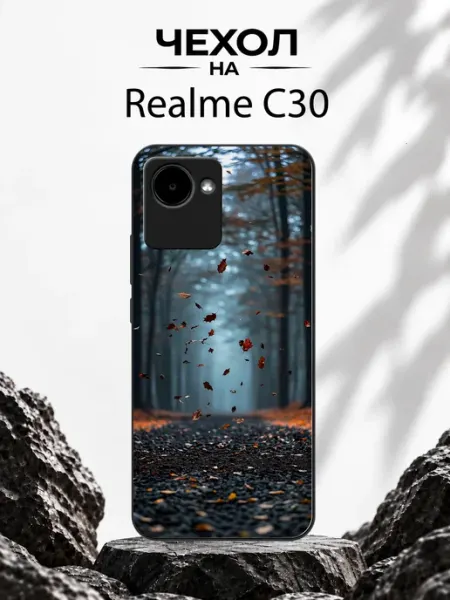 Чехол на Realme C30 с принтом Осенний лес GDario