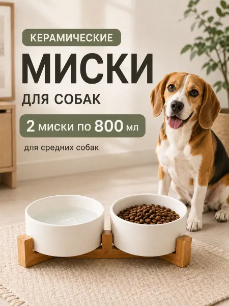 Керамические миски для собак средних пород