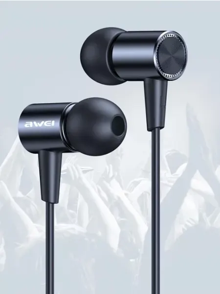 Наушники проводные с микрофоном для телефона Jack 3.5 mm AWEI